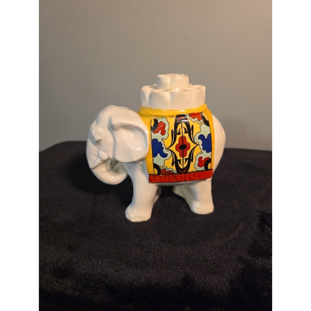 Vintage Erphila Germany Elephant Cigarette Holder Figural Tobacco Flower Frog